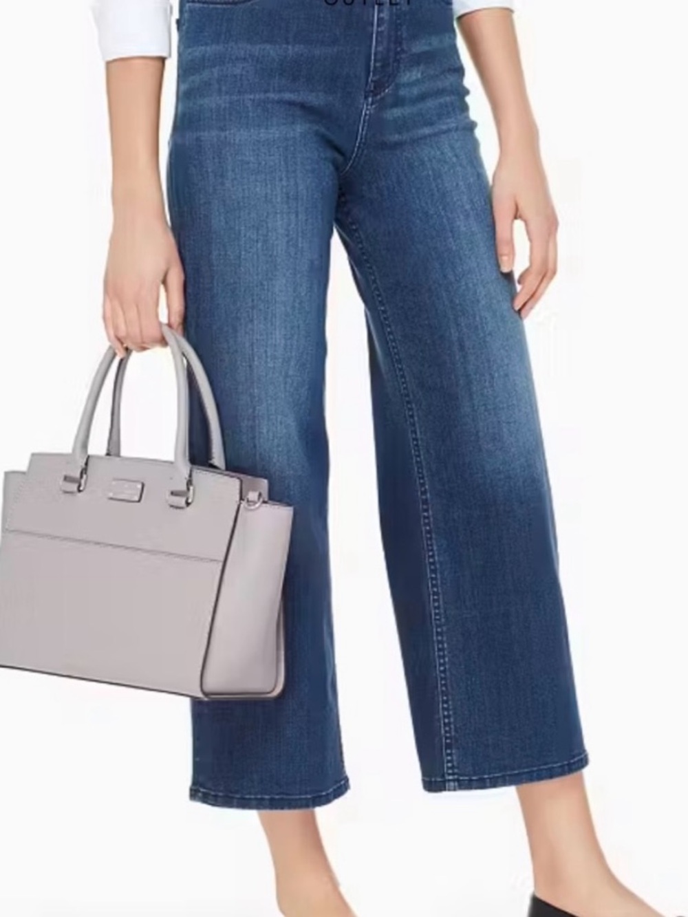 kate spade gray taupe satchel